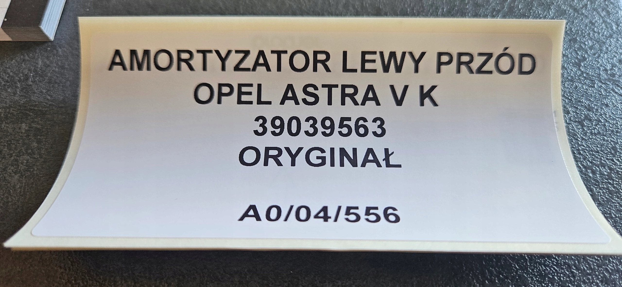 shock absorber left front OPEL ASTRA V K 39039563