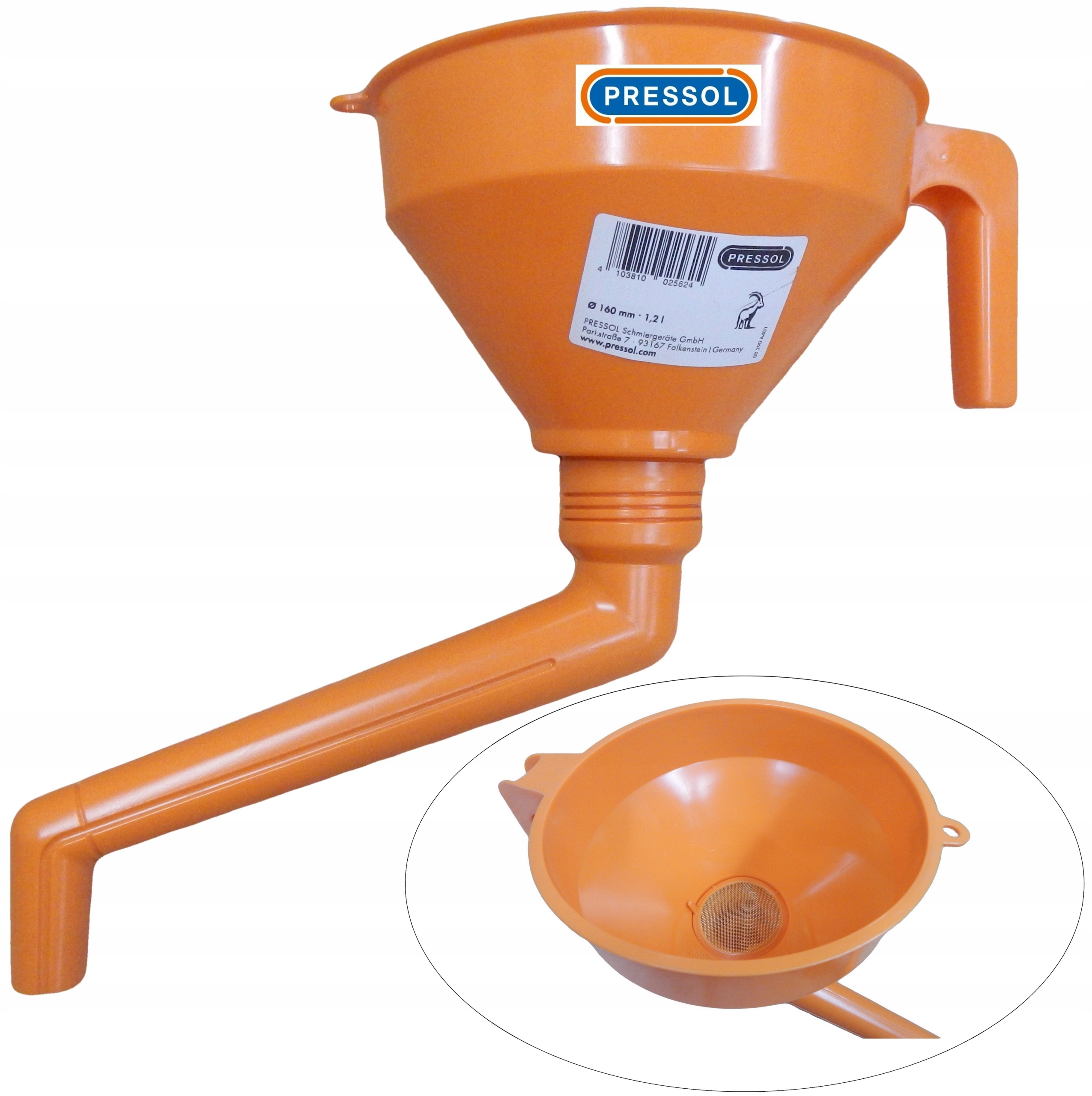 

Lejek kątowy 160 mm z siatką 1.2L Sitko Pressol