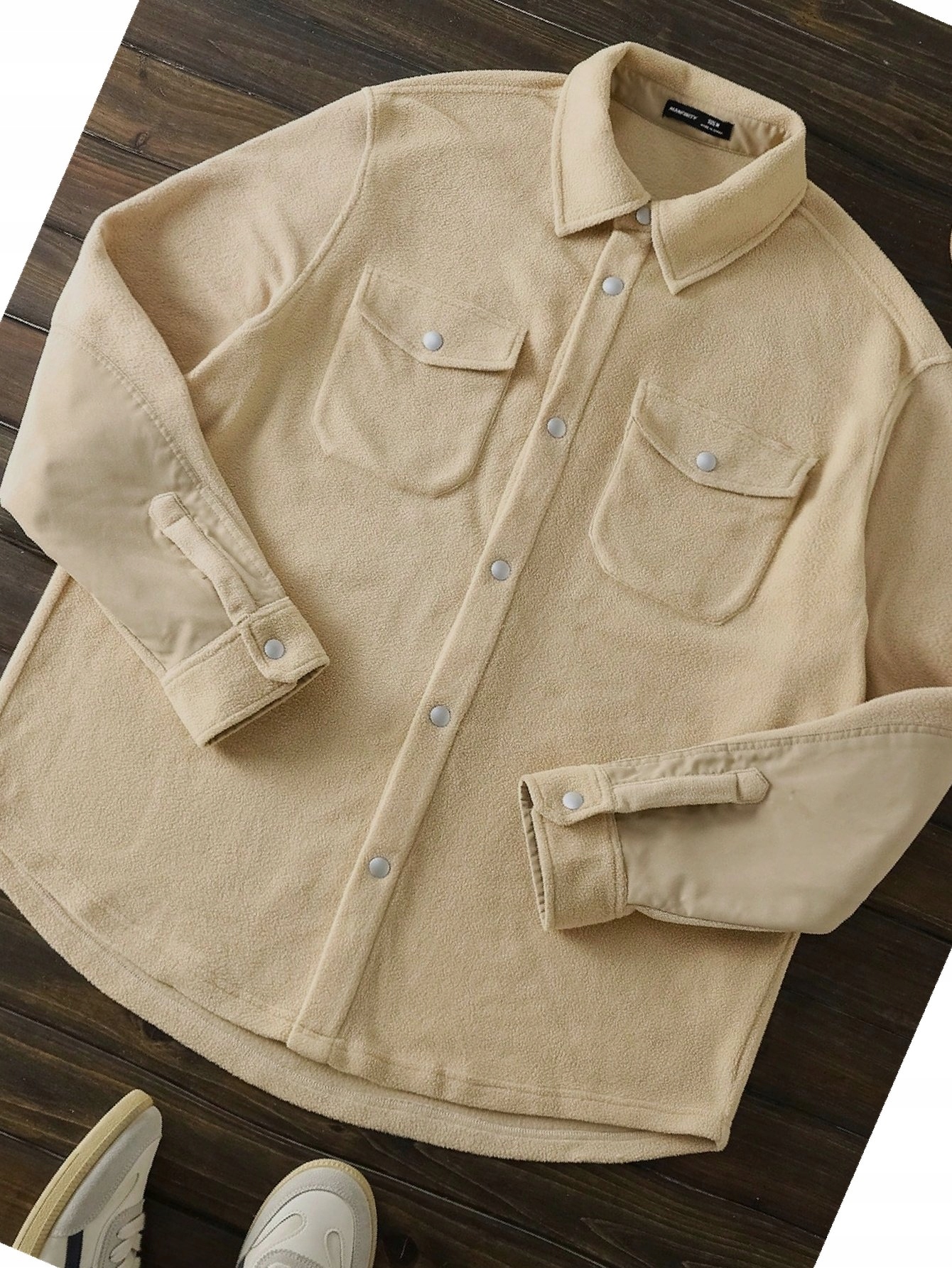 Pánská krémová fleecová bunda Schacket Casual XXL