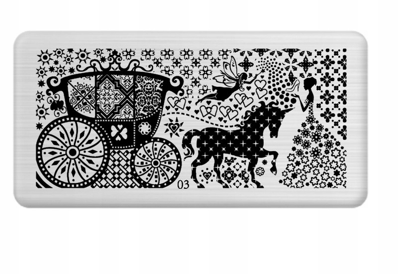 BLASZKA PŁYTKA DO STEMPLI STEMPEL PAZNOKCI NR3