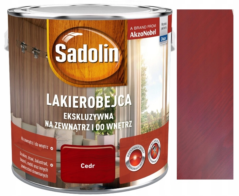 Sadolin Exkluzívna Laková Farba 2,5 L Cédrová