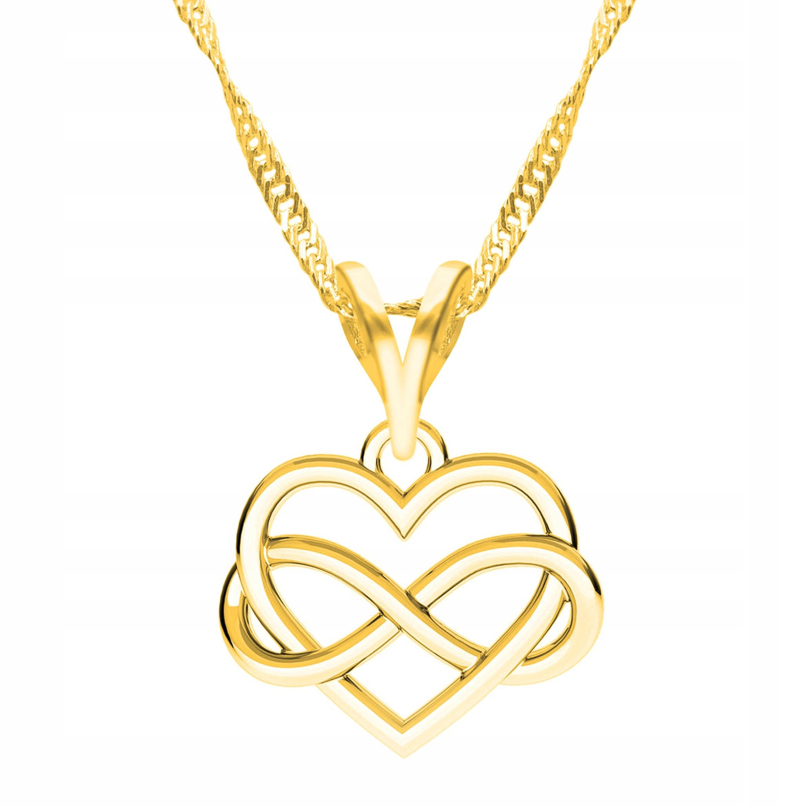 Zlatý náhrdelník s nekonečnem, znamením nekonečna Stříbro 925