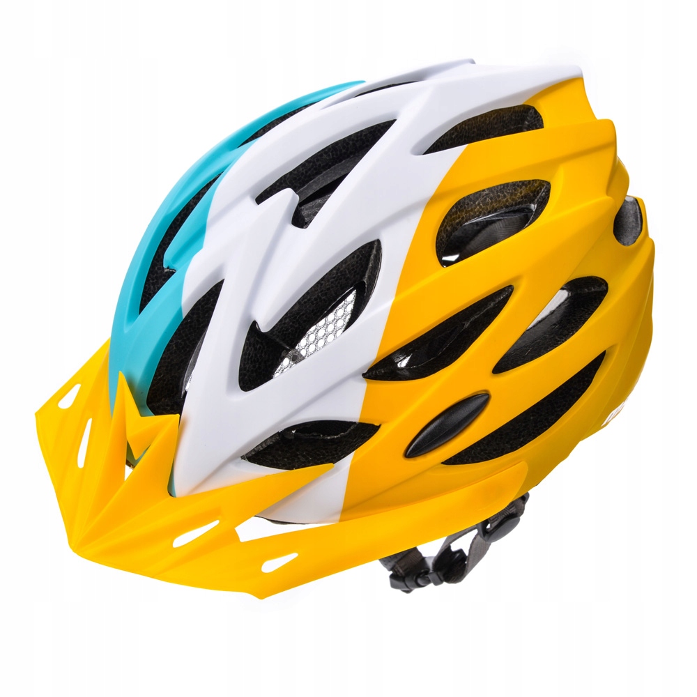 Kask rowerowy regulowany lekki na rower z daszkiem Meteor Marven L 58-61 cm