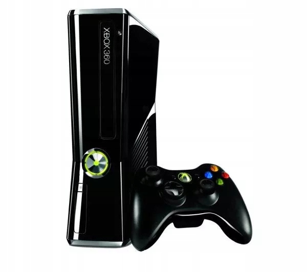 KONSOLA XBOX 360 SLIM 250GB ORYGINALNY PAD ZESTAW Kolor czarny
