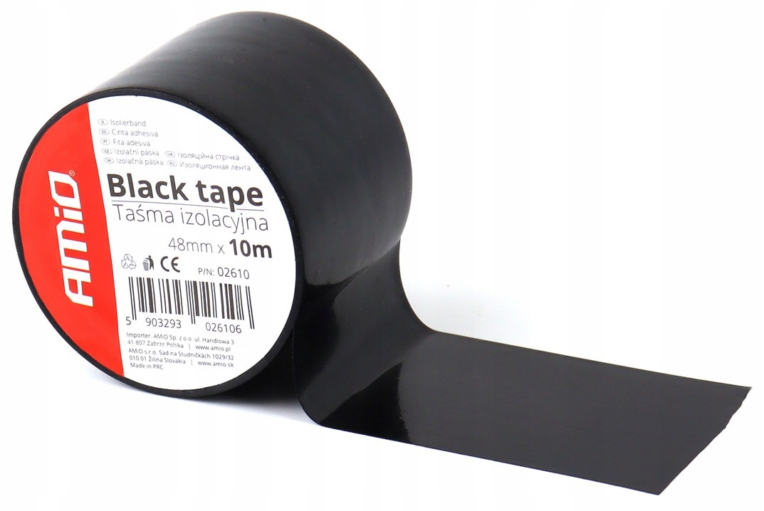 

Taśma izolacyjna 48mm x 10m szeroka czarna