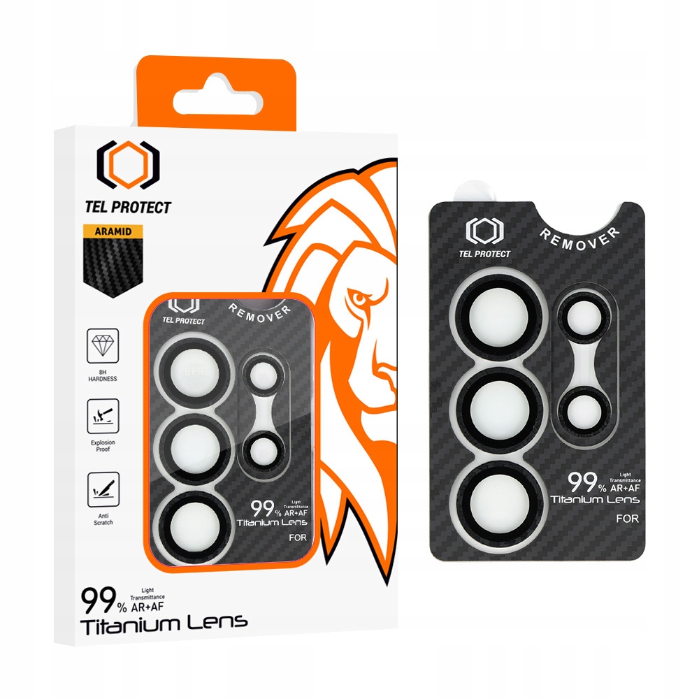 Szkło na aparat do Samsung Galaxy S25 Ultra Tel Protect Carbon 99% Ar