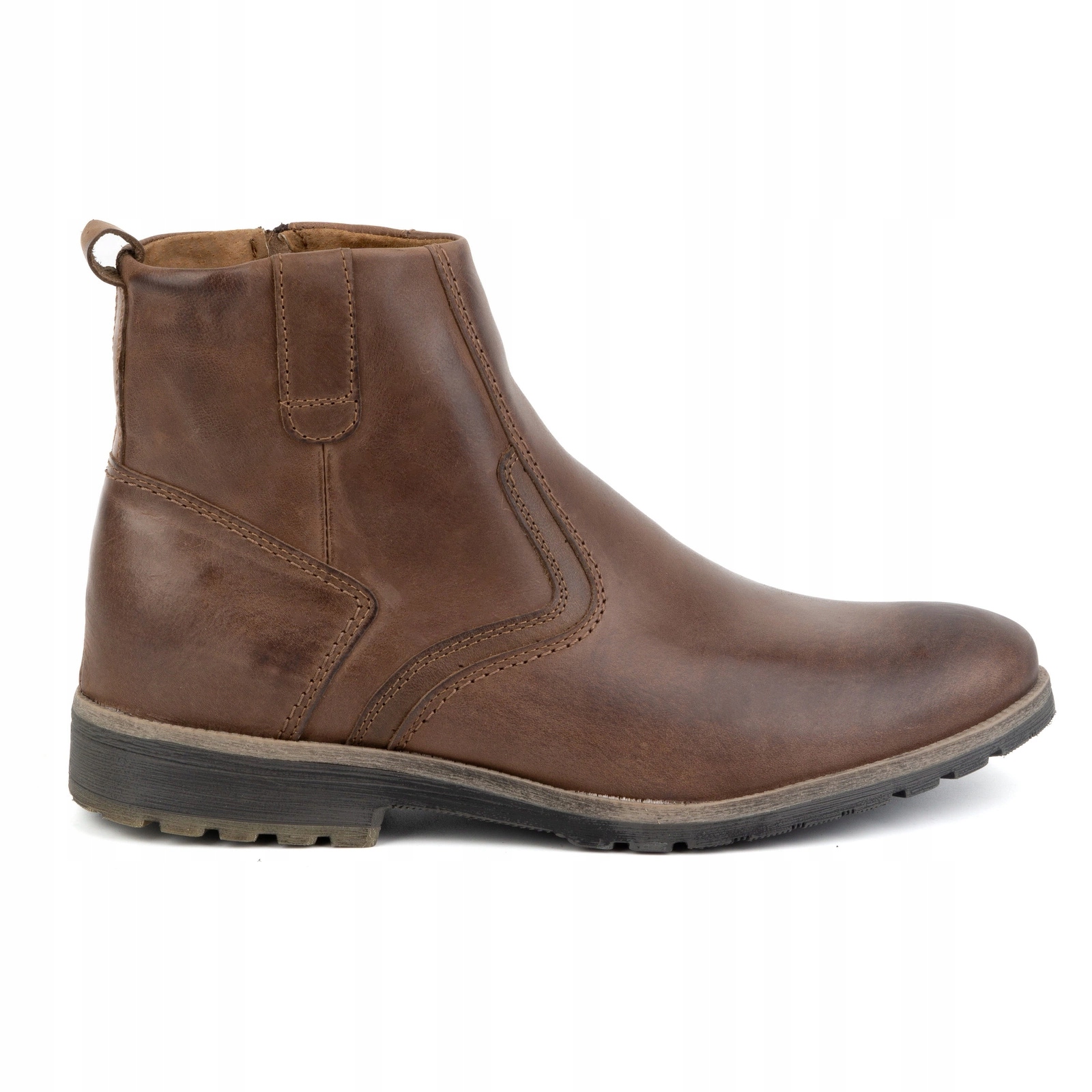 Pánské kožené zimní boty 924K hnědé 40