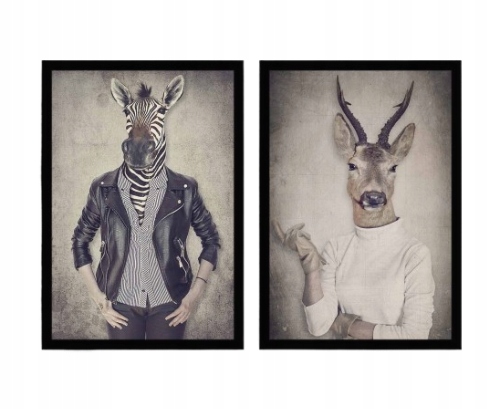 Nástěnný Obraz 2 Kusy Obdélníkový S Rámem 1ABN