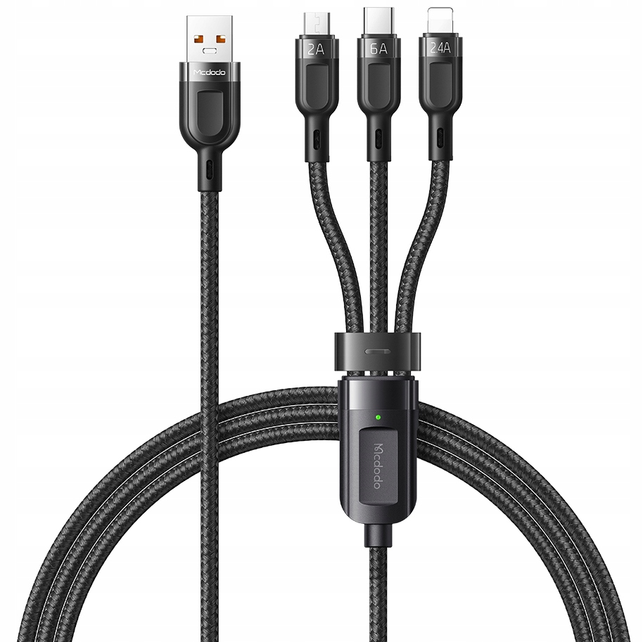 

Mcdodo Kabel Lightning Micro Usb-c 3W1 6A 65W Qc 4