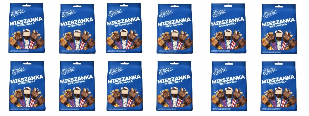 Levně 12x 240g bonbóny Wedel Wedel mix Karton