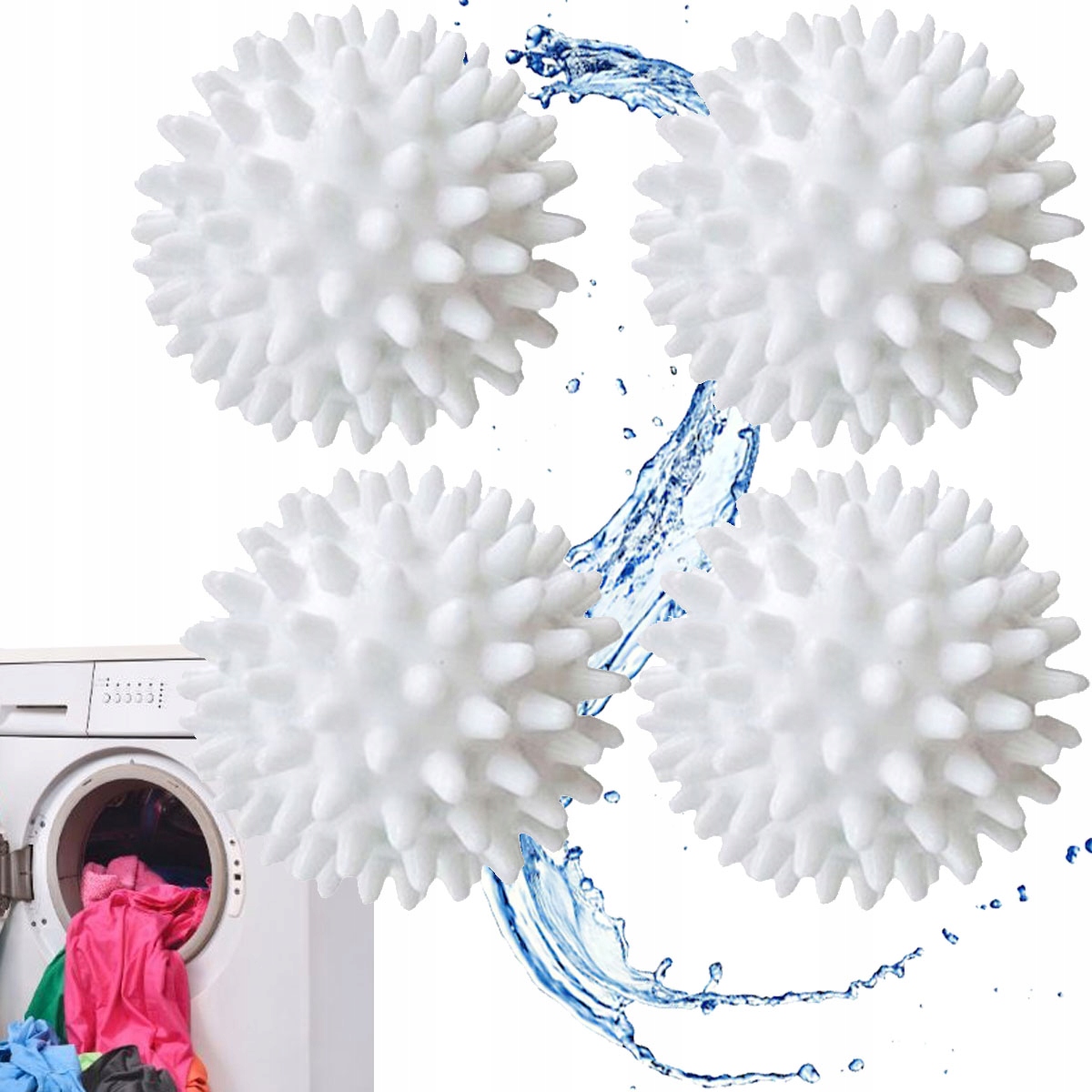 Kuličky na praní s hroty Změkčovací prací míčky 6 Kusů Antižmolky