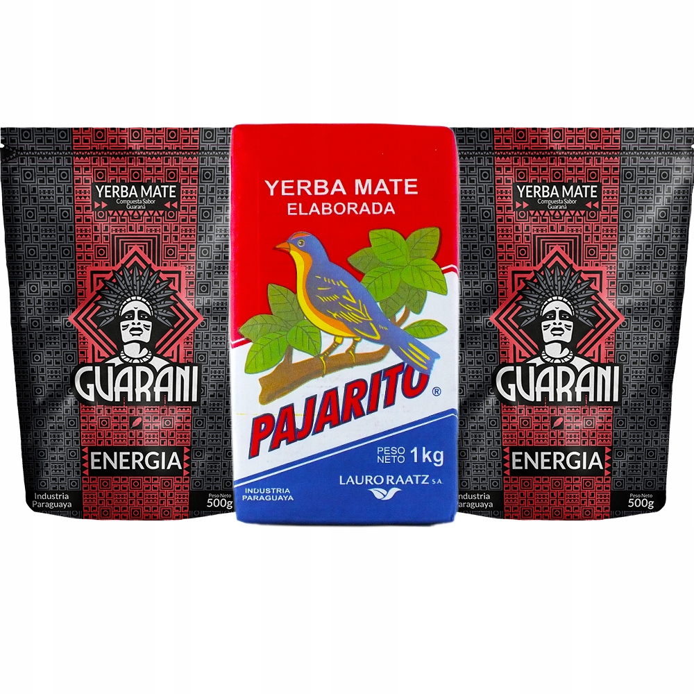 Levně Yerba Mate Pajarito 1 kg Guarani Energie 1 kg 2 kg