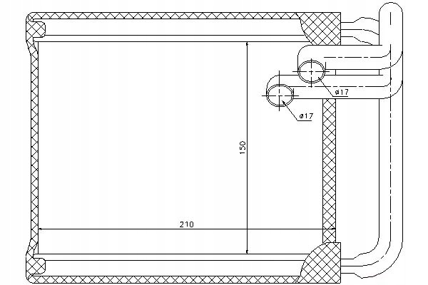 Nissens Ohřívač (150X210X27) Hyundai I30 Kia C