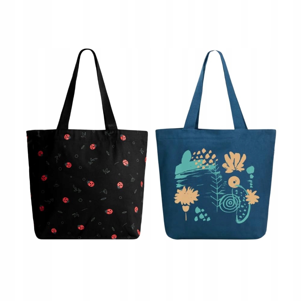 Ecoright Torebka na ramię Shopper Canvas Beetle-abstract Bloom