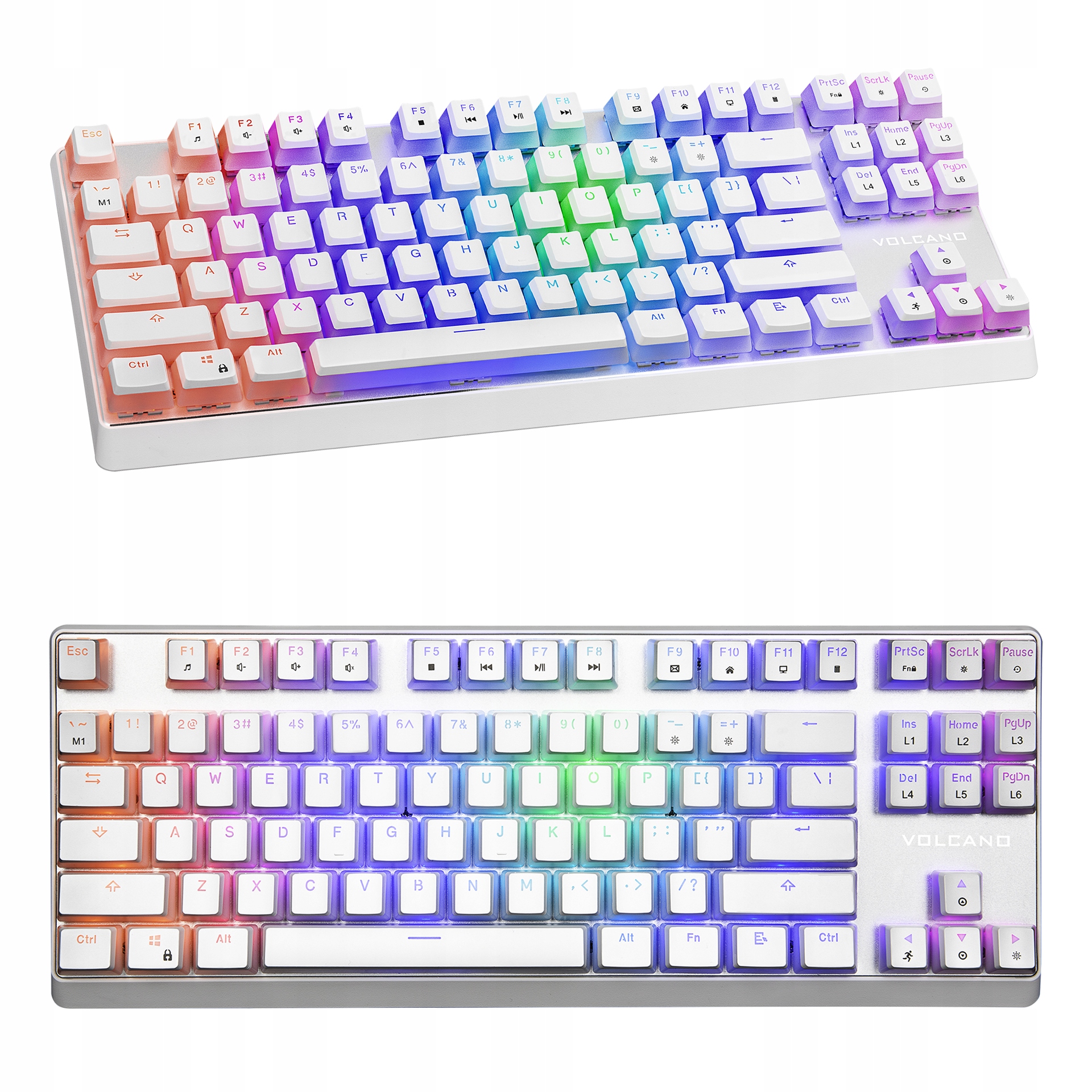 Mechanická klávesnice Modecom Volcano Lanparty Rgb Pudding Tkl Outemu Blue
