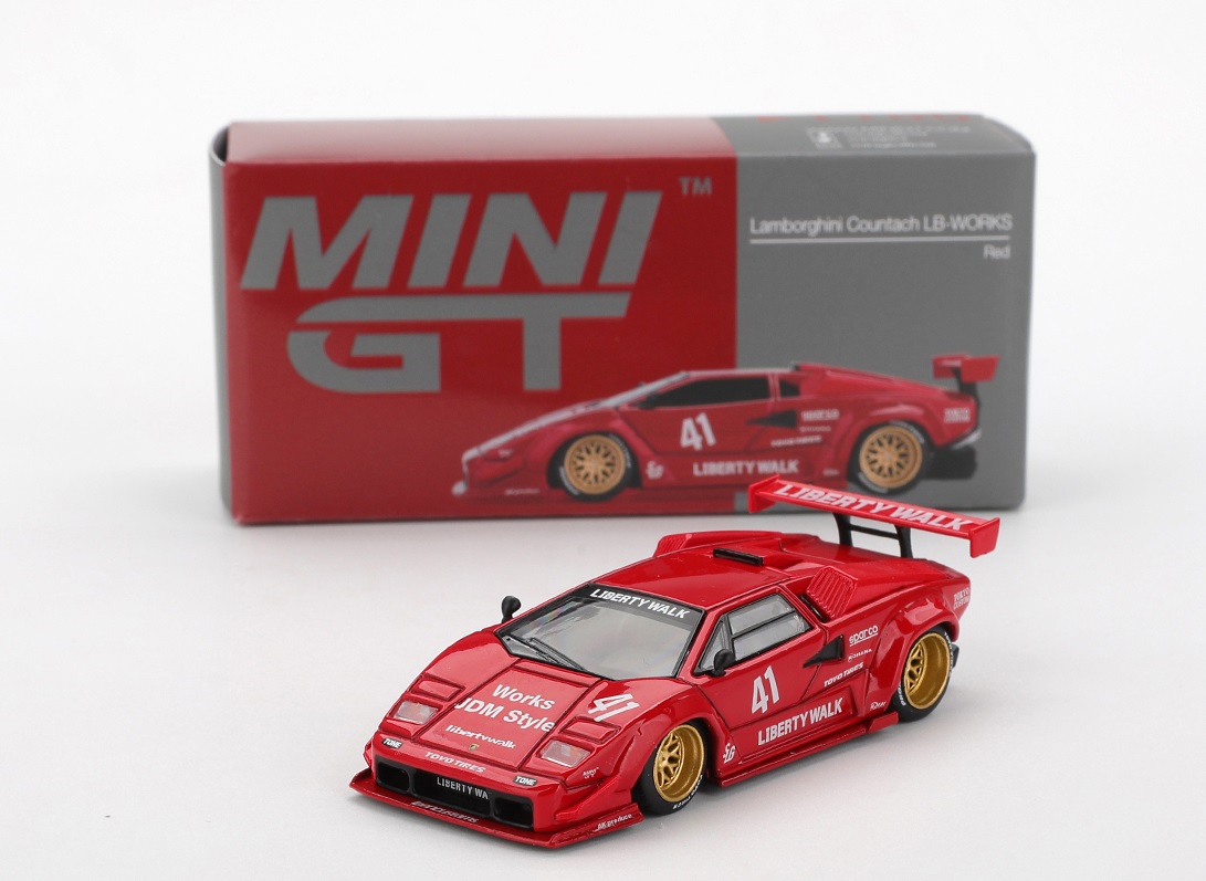 Mini GT 1:64 Lamborghini Countach LB-Works 2025 LHD red MGT01100L