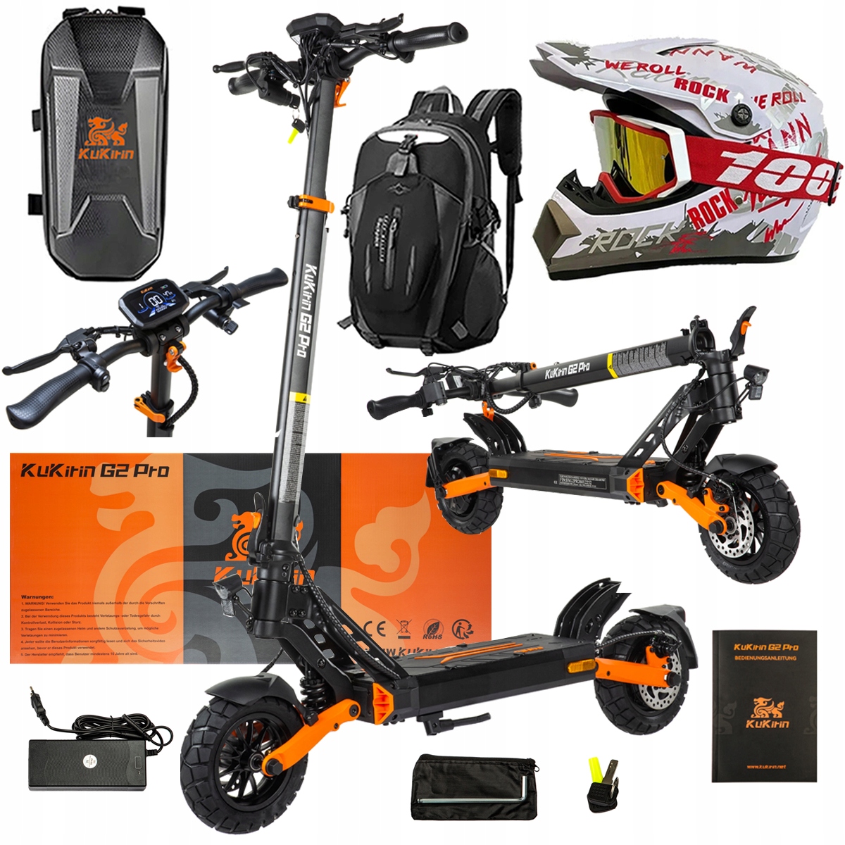 Pojazd Elektryczny KuKirin G2 Pro Abe 500w 48V 15.6AH 65KM 25KM/h +Dárek