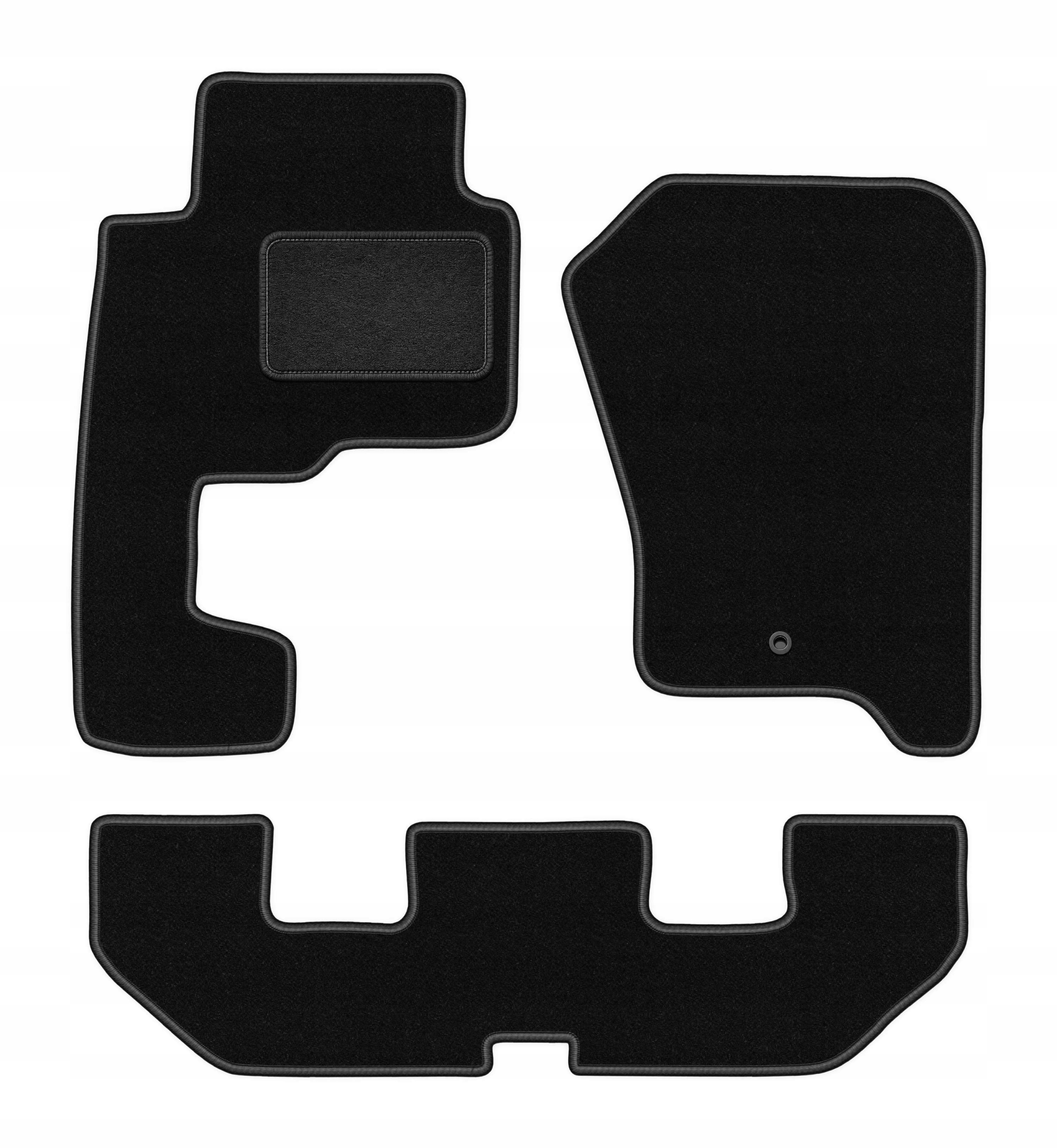 Velurové koberce pro Land Rover Discovery III 2004-2009 komplet Lux černé