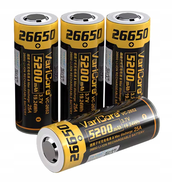 Akumulátor baterie VariCore VC-2652 Pcb 26650 Li-ion 3.7V 5200 mAh 4ks