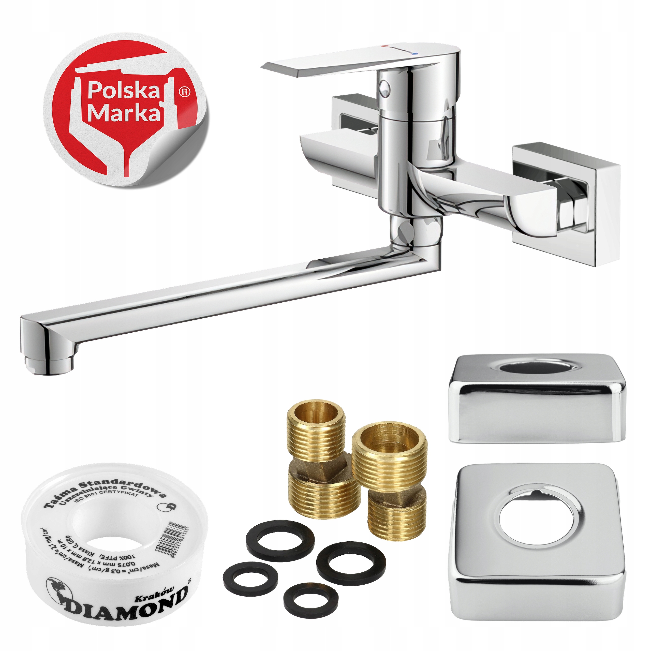 Kuchynská batéria do umývadla na stenu Kran Mosadzná Ťažká Poľsko Sotbe