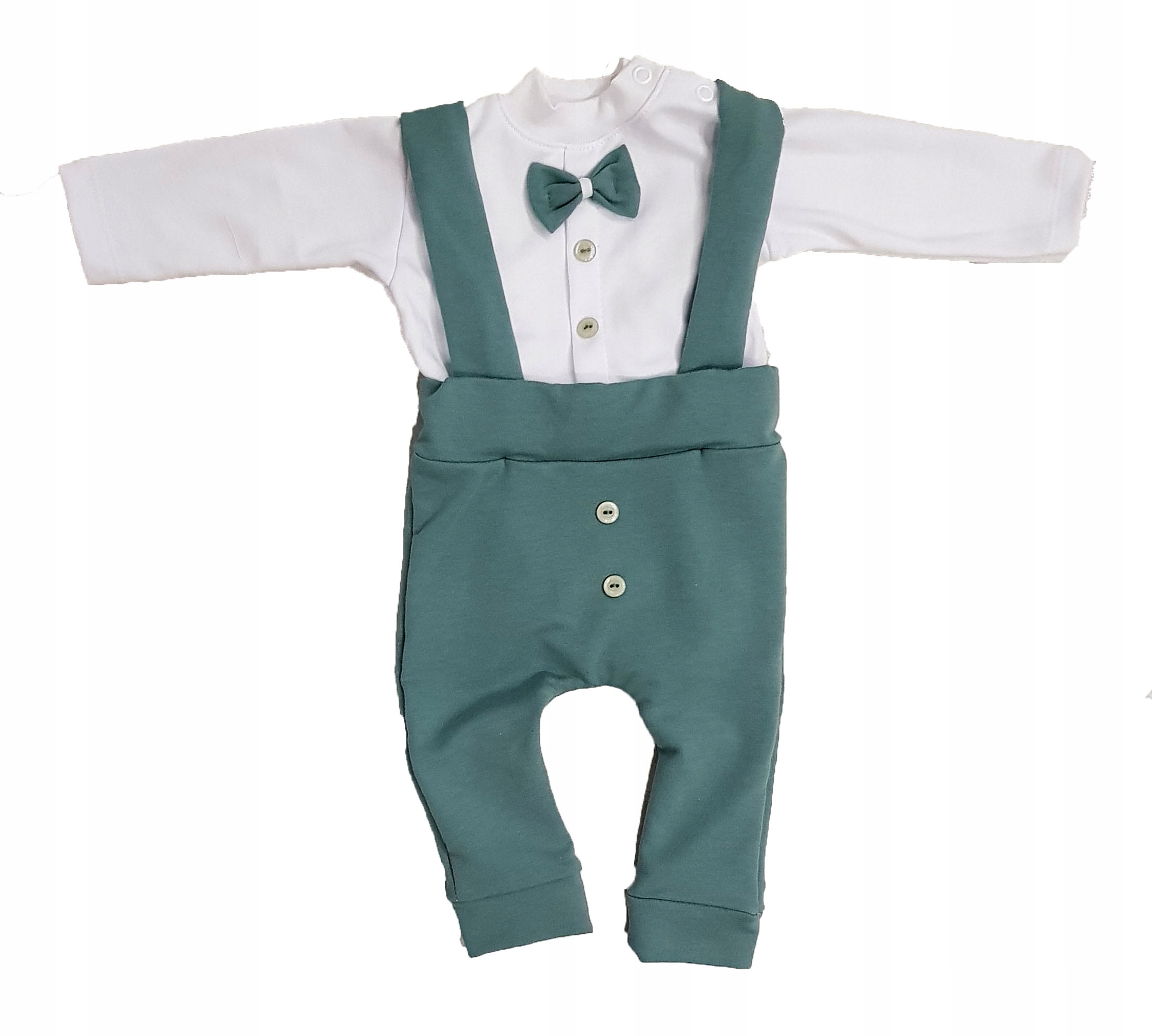 ZESTAW body mucha szelki spodnie CHRZEST ROCZEK 62