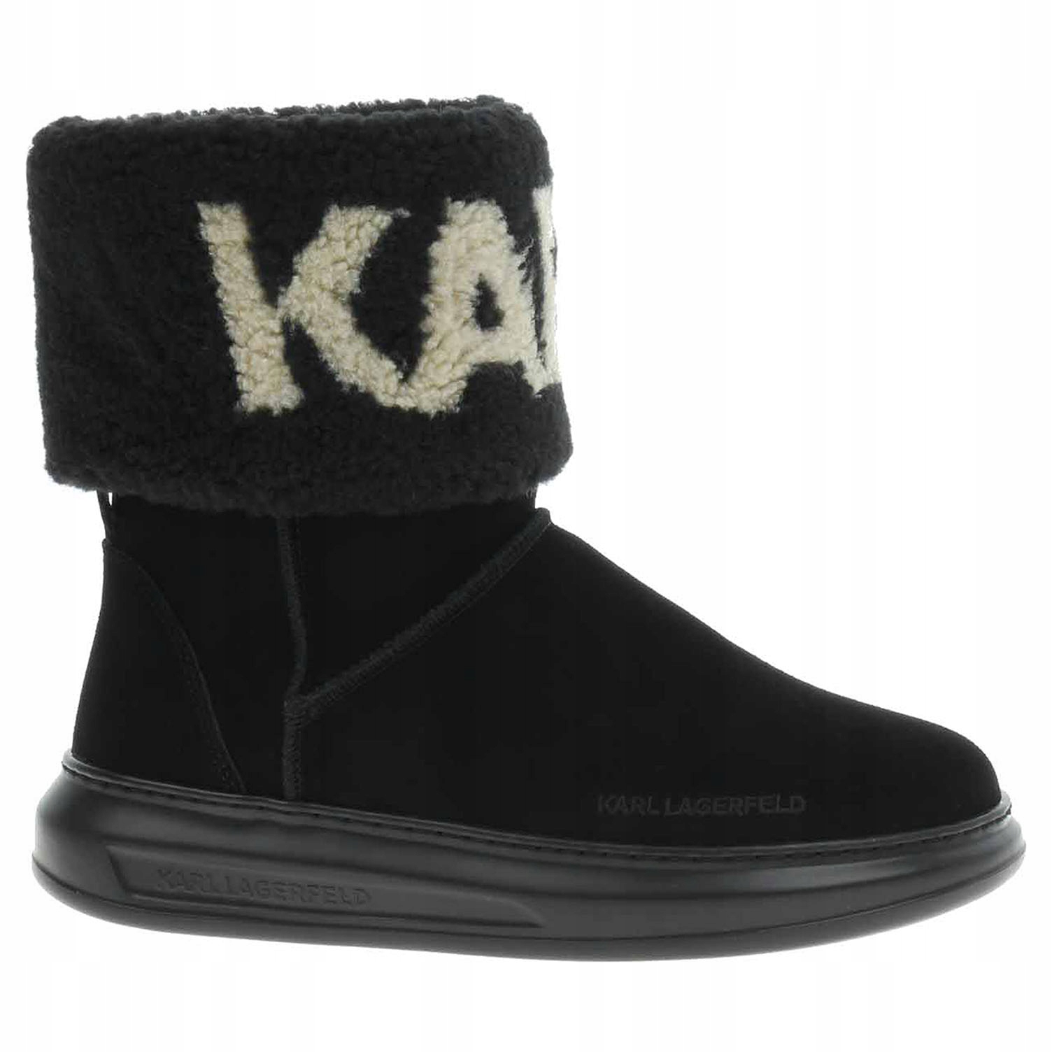 Dámské polokozačky Karl Lagerfeld KL44552 Black Suede 38