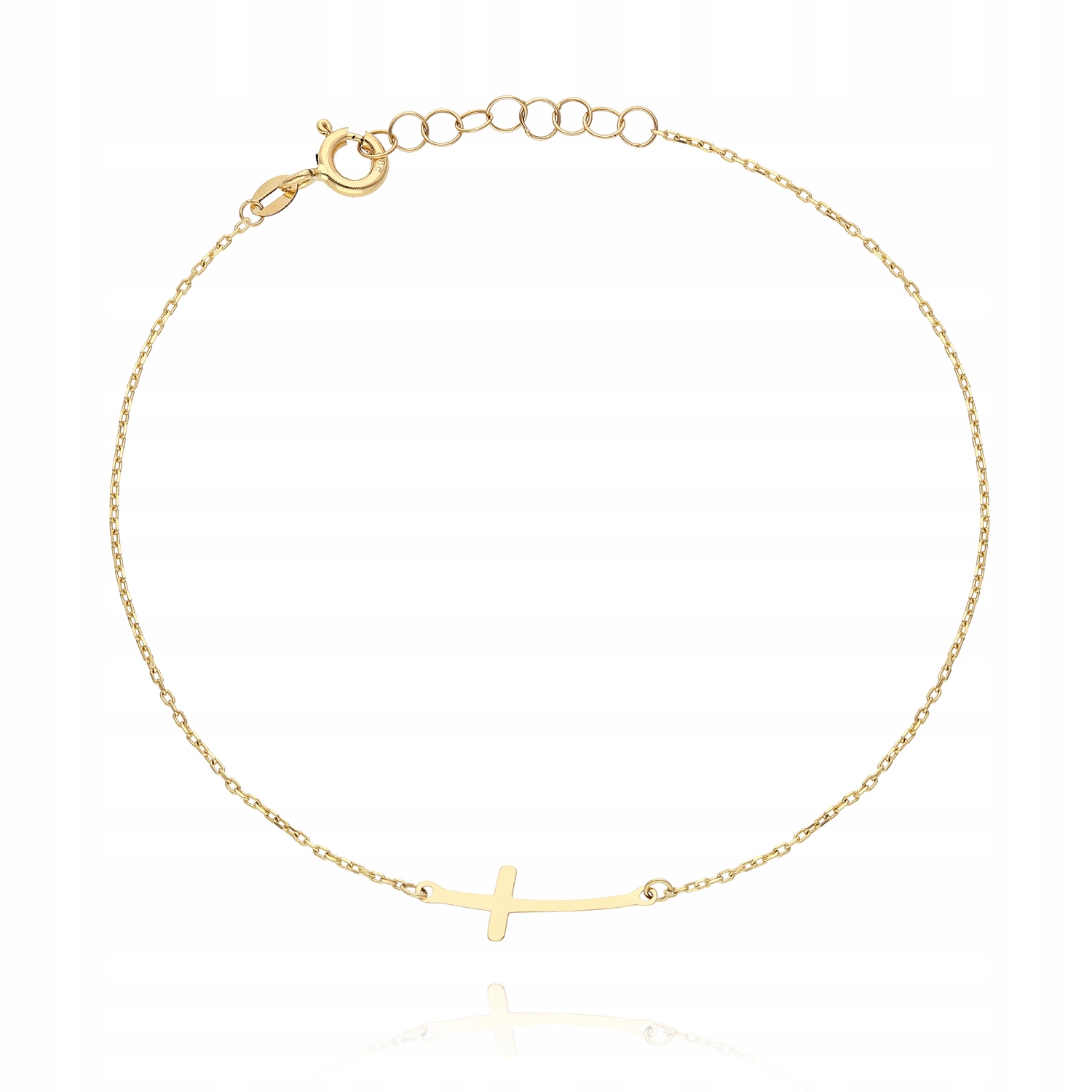 Zlatý náramek křížek Pr. 585