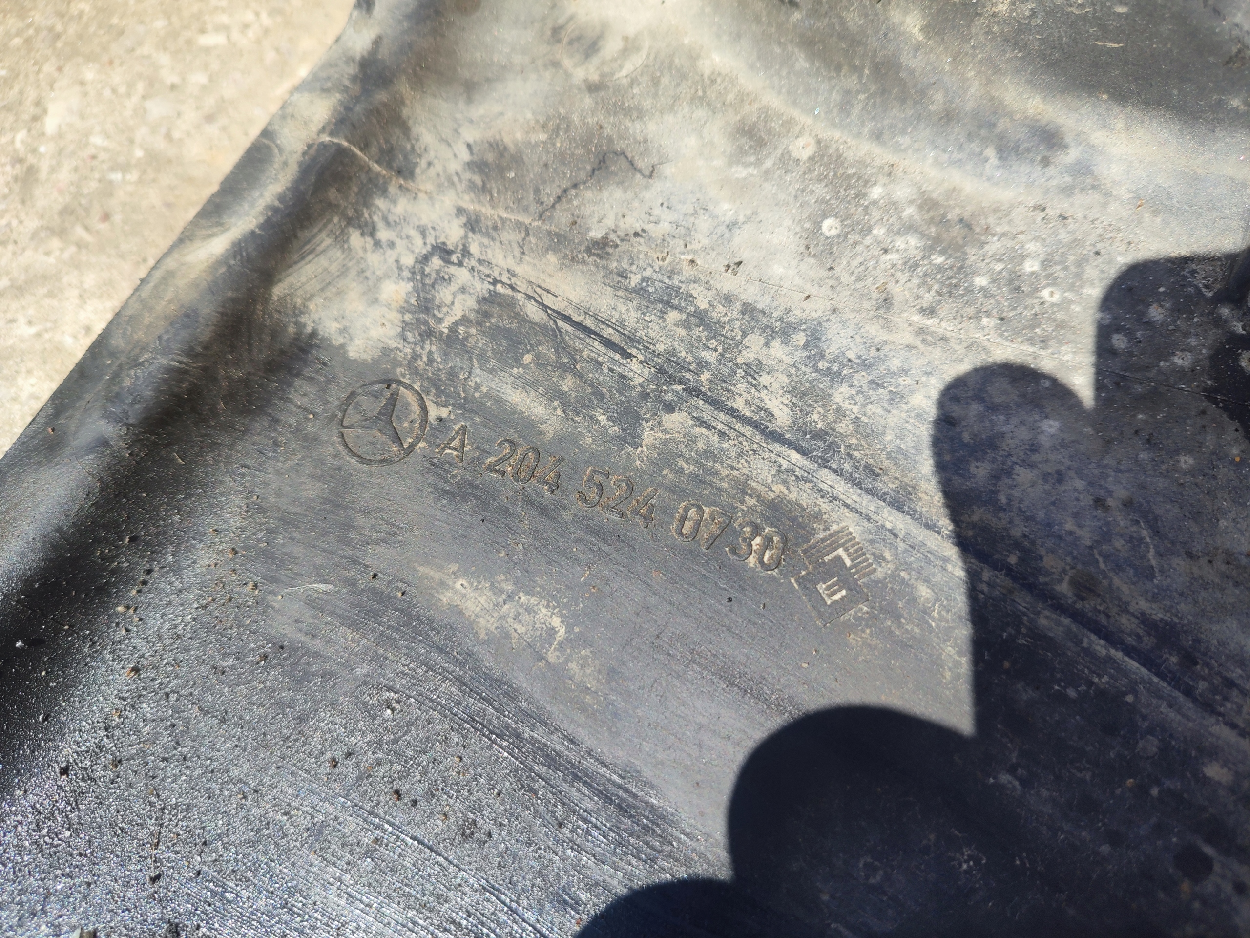 cover below engine bumper cover MERCEDES W204 A2045240730