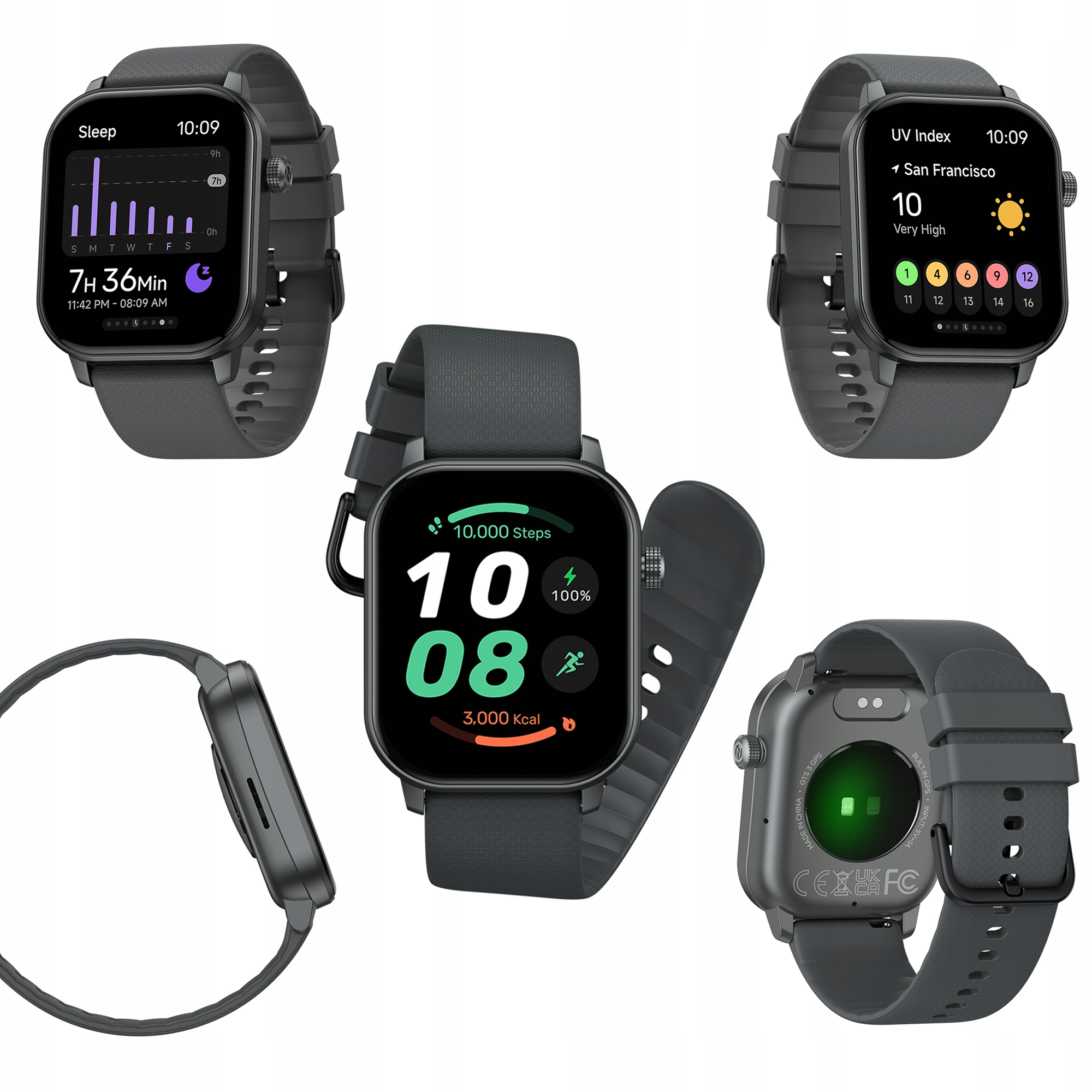 Smartwatch Zeblaze Gts 3 Gps Polskie Menu Tryby Sportowe Sen- Szary