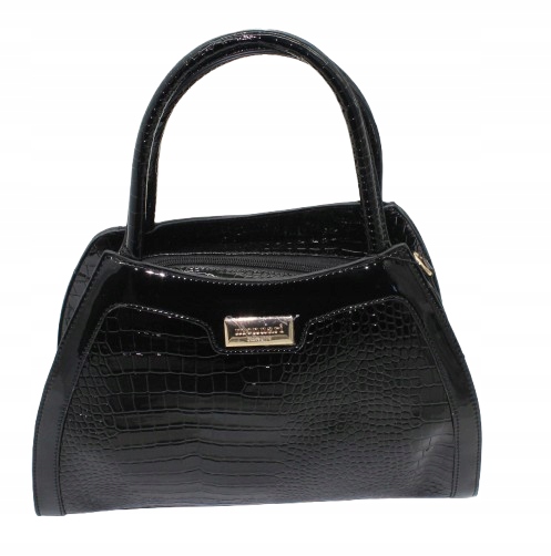 Dámská taška Monnari kufřík BAG1430-005 z eko-kůže lakovaná černá