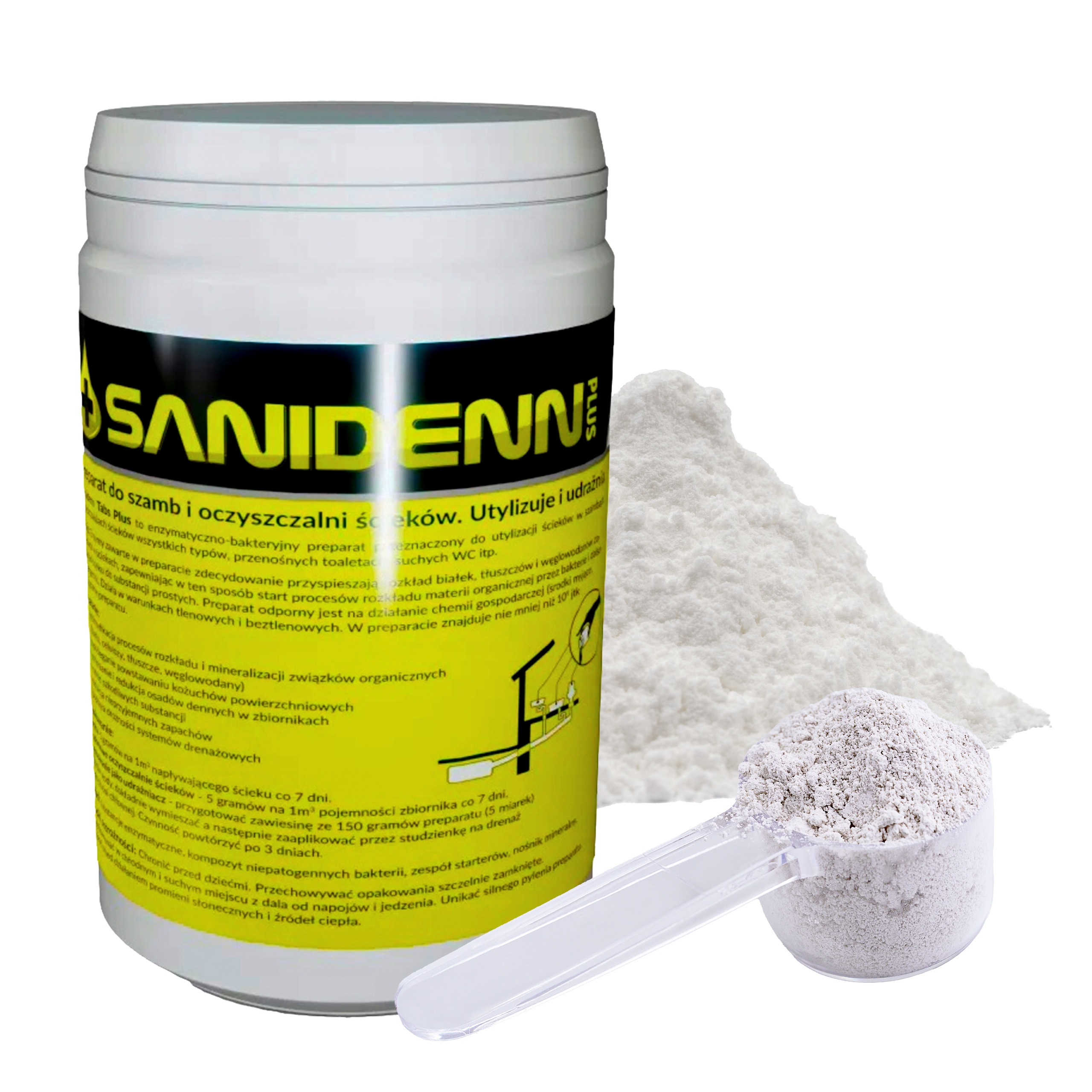 Silne Bakterie do Szamba Sanidenn Plus Usuwa Zapach Tłuszcz Kożuch na Rok