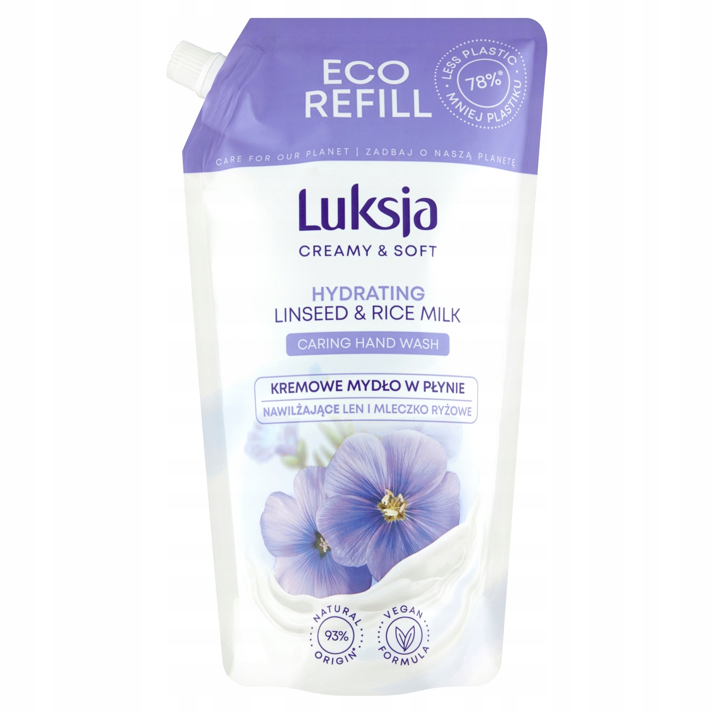 Mydło w płynie Luksja linseed & Rice milk 900 ml (fiolet)