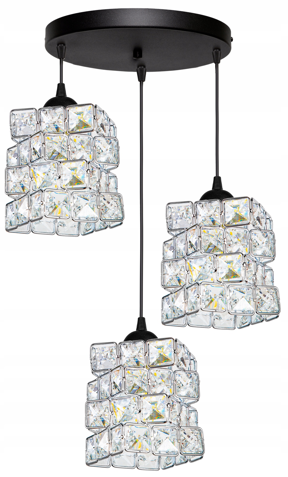 

Lampa Sufitowa Plafon Żyrandol Kryształki Led