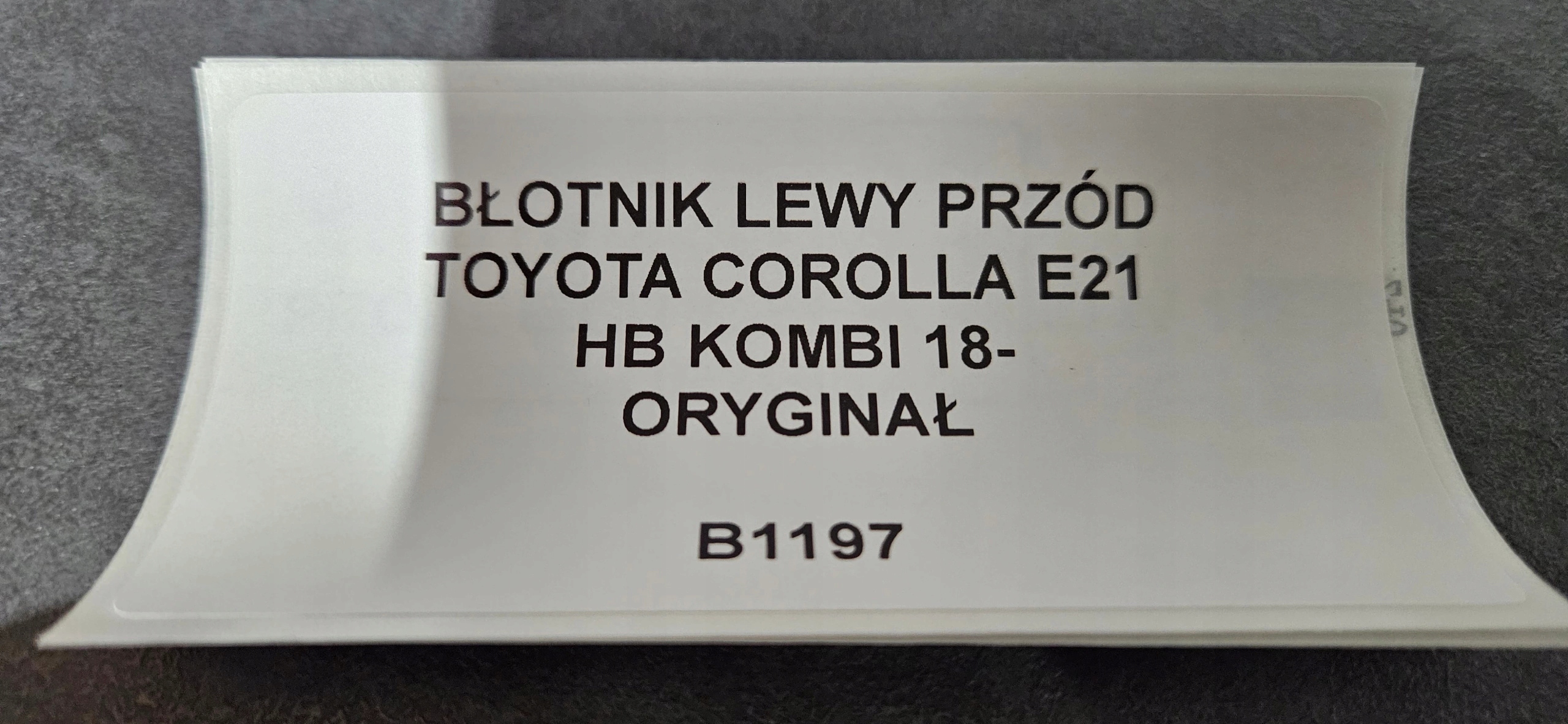 fender left front TOYOTA COROLLA E21 HB KOMBI 18- original