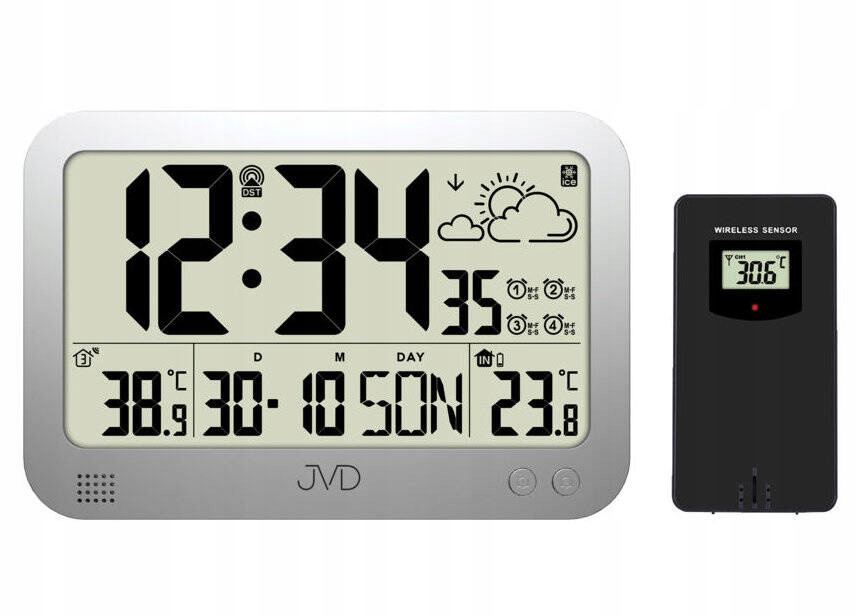 Meteorologická Stanica Jvd RB3565.2 4 Alarmy Sonda DCF77 Teplomer Pamäť