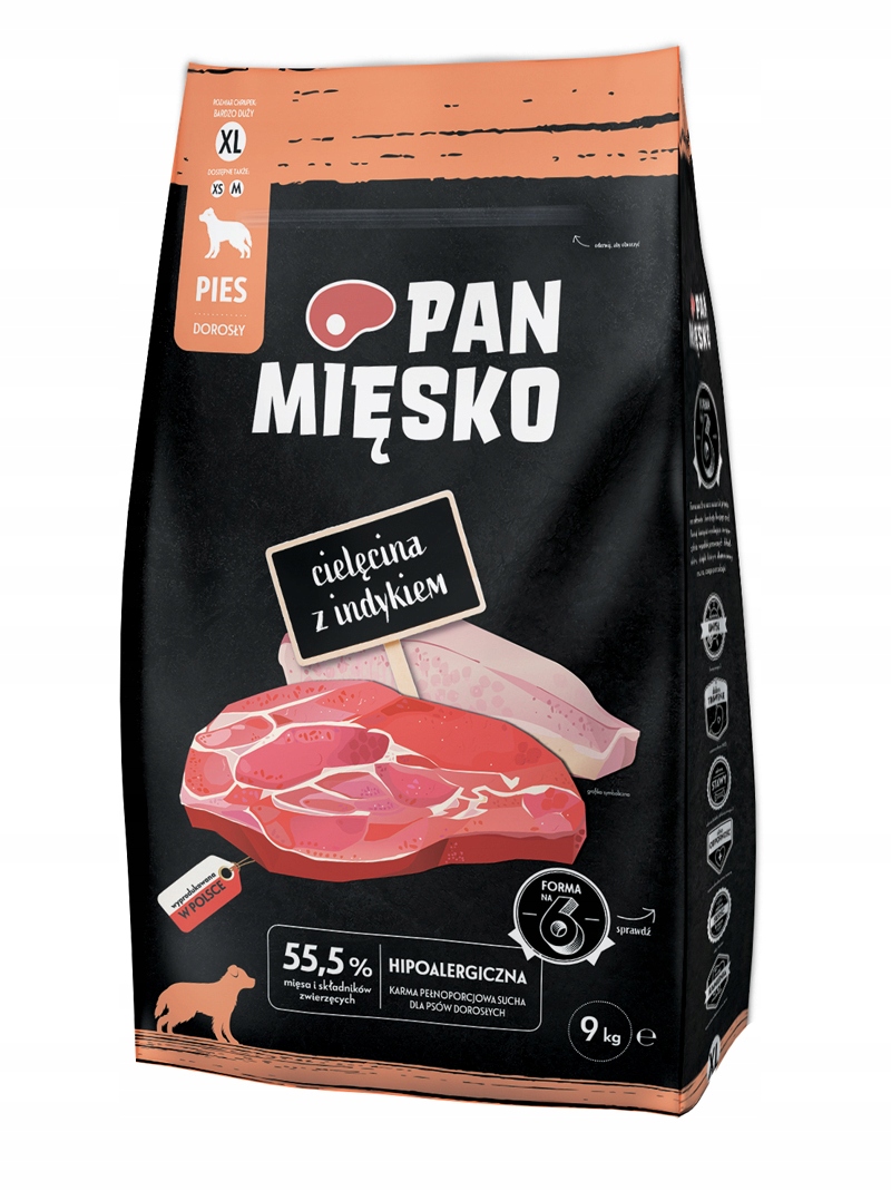 Pan Mięsko Cielęcina z indykiem XL 9kg Karma dla psa