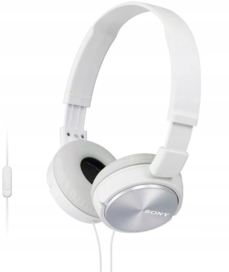 Słuchawki nauszne Sony MDR-ZX110AP białe