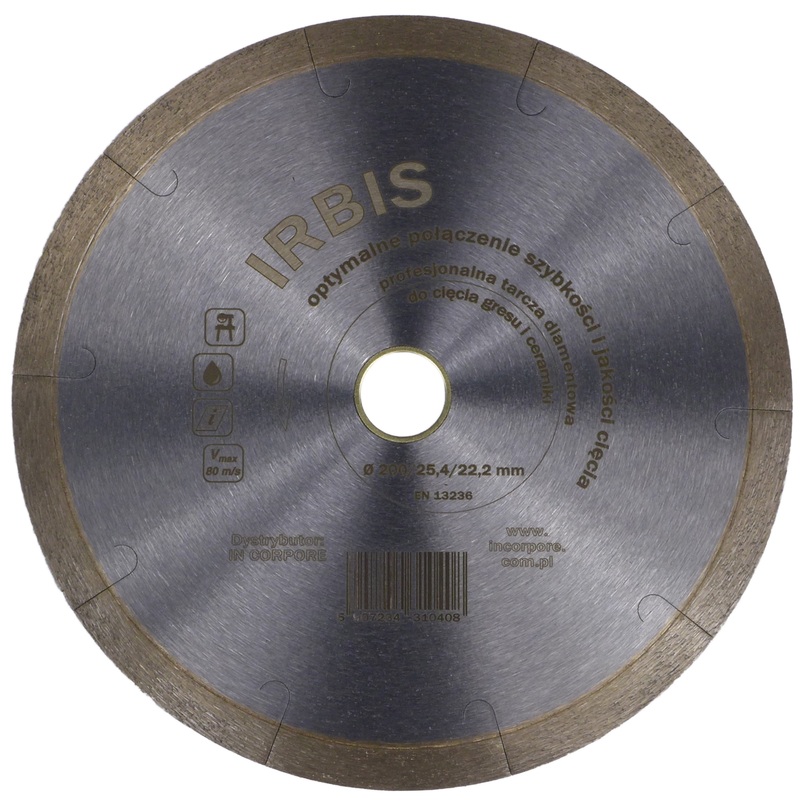 Profesionální Diamantový Kotouč Pro Řezání Mokrého Spékání Irbis 200 mm