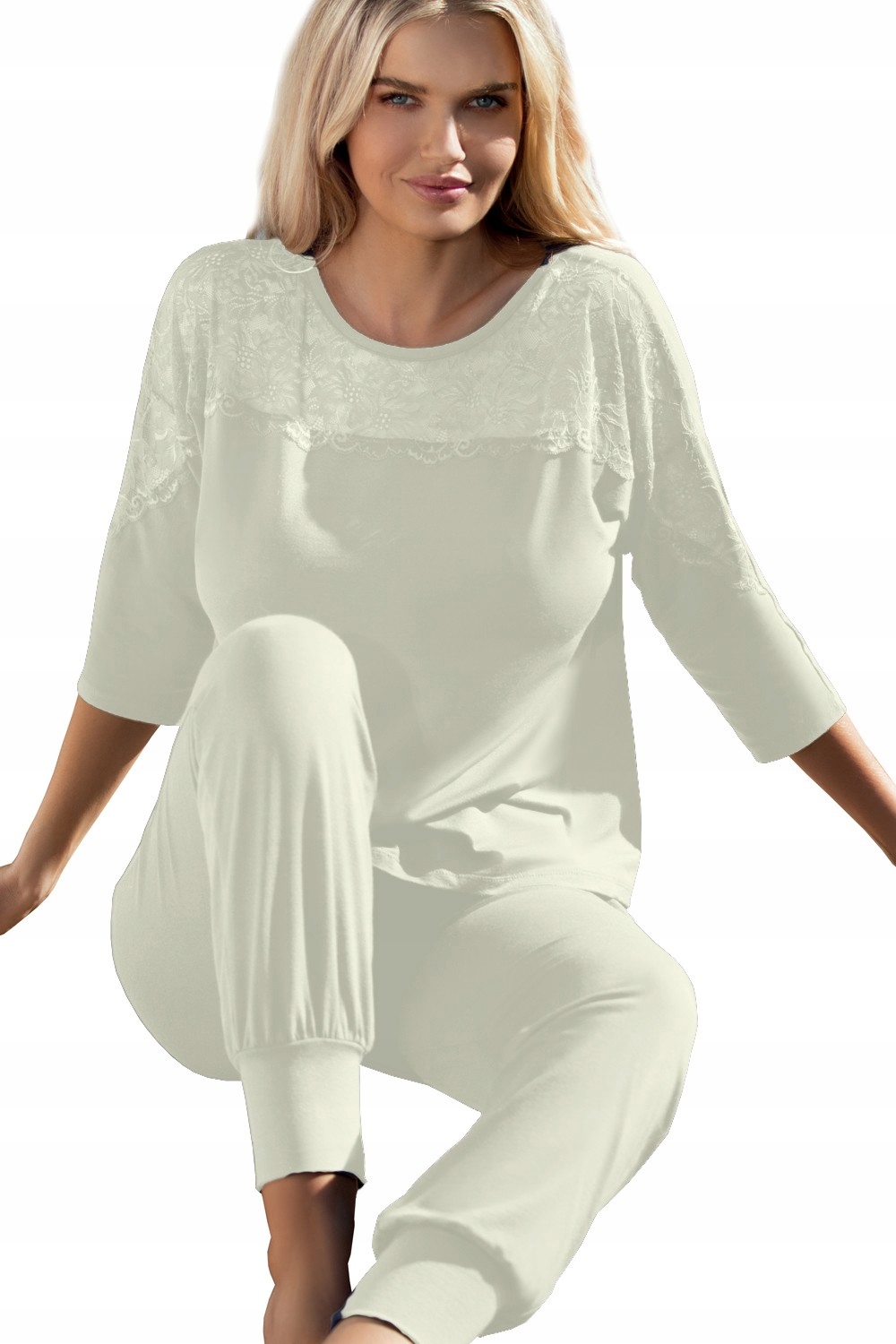 

Komplet Loretta L, Wiskoza Ecru