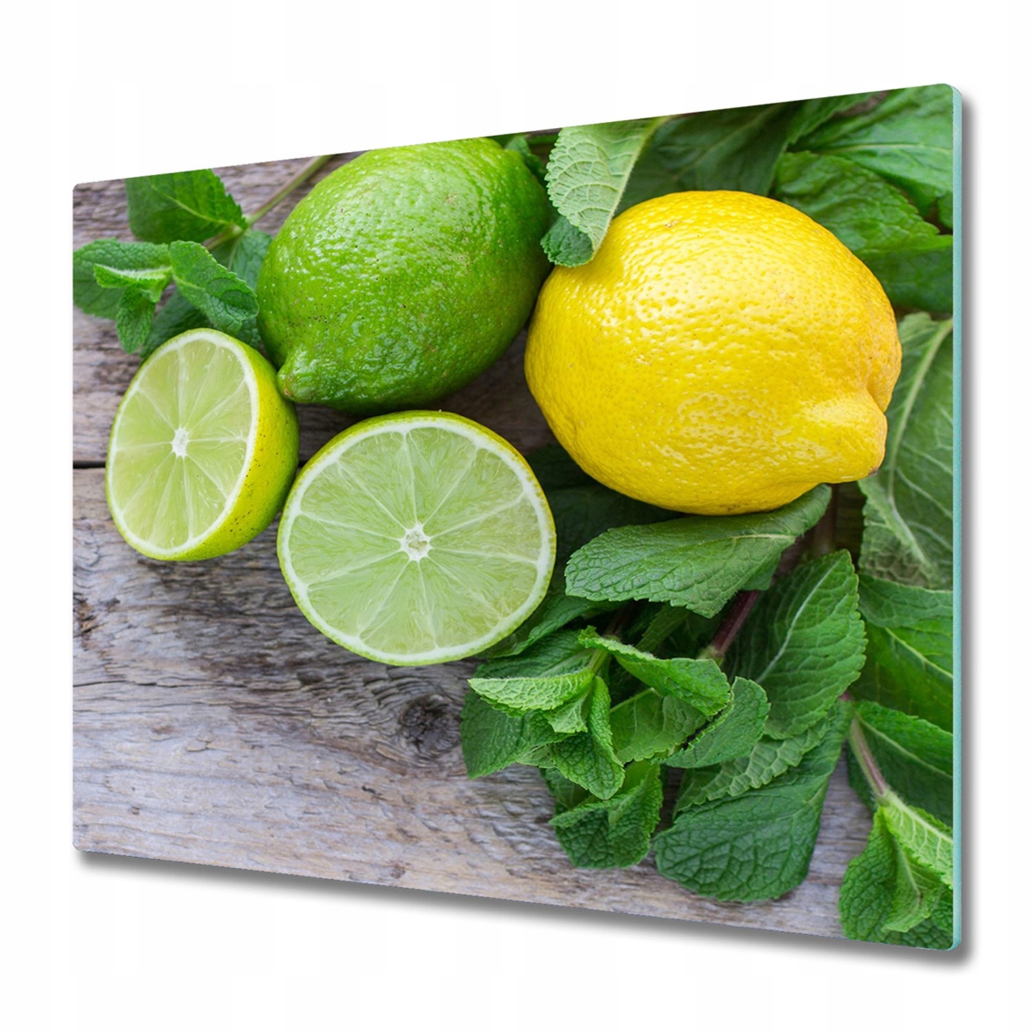 

Szklany panel na kuchenkę Limonka i cytryna 60x52
