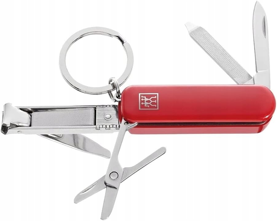 Zwilling Beauty Multi-tool Manikúra Pedikúra Přívěsek Na Klíče 5v1 Nerezová Červená
