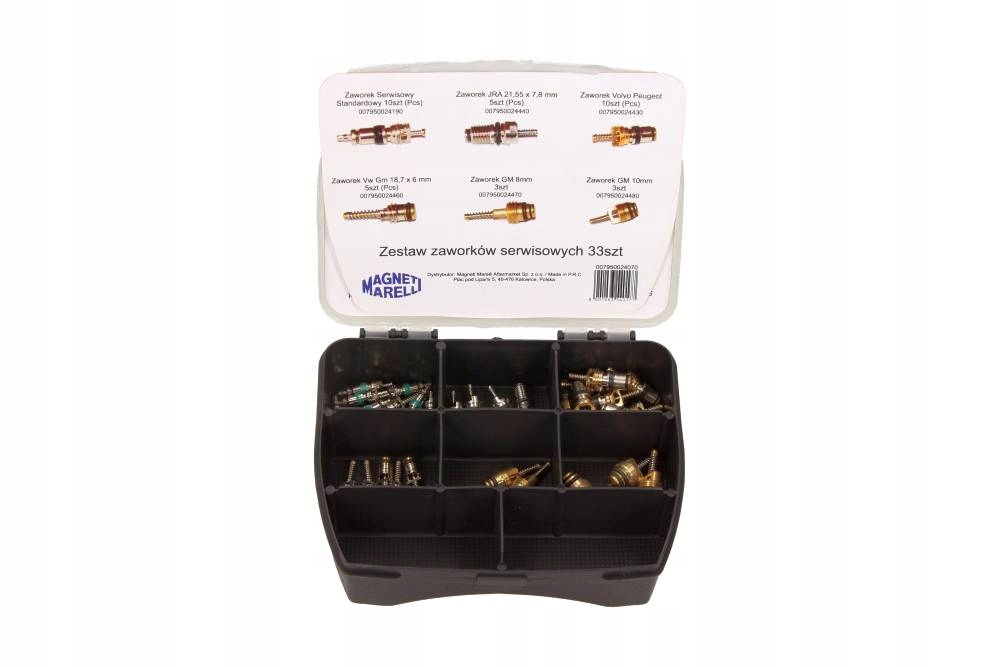 007950024070 - [] НАБІР КЛАПАНІВ ДЛЯ ОБСЛУГОВУВАННЯ КОНДИЦІОНЕРА 33ШТ