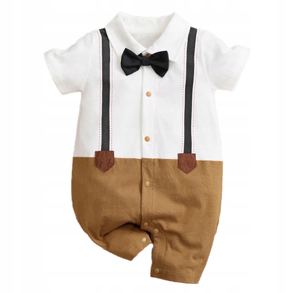 Elegancki rampers dla dziecka na lato cappuccino celebration 86