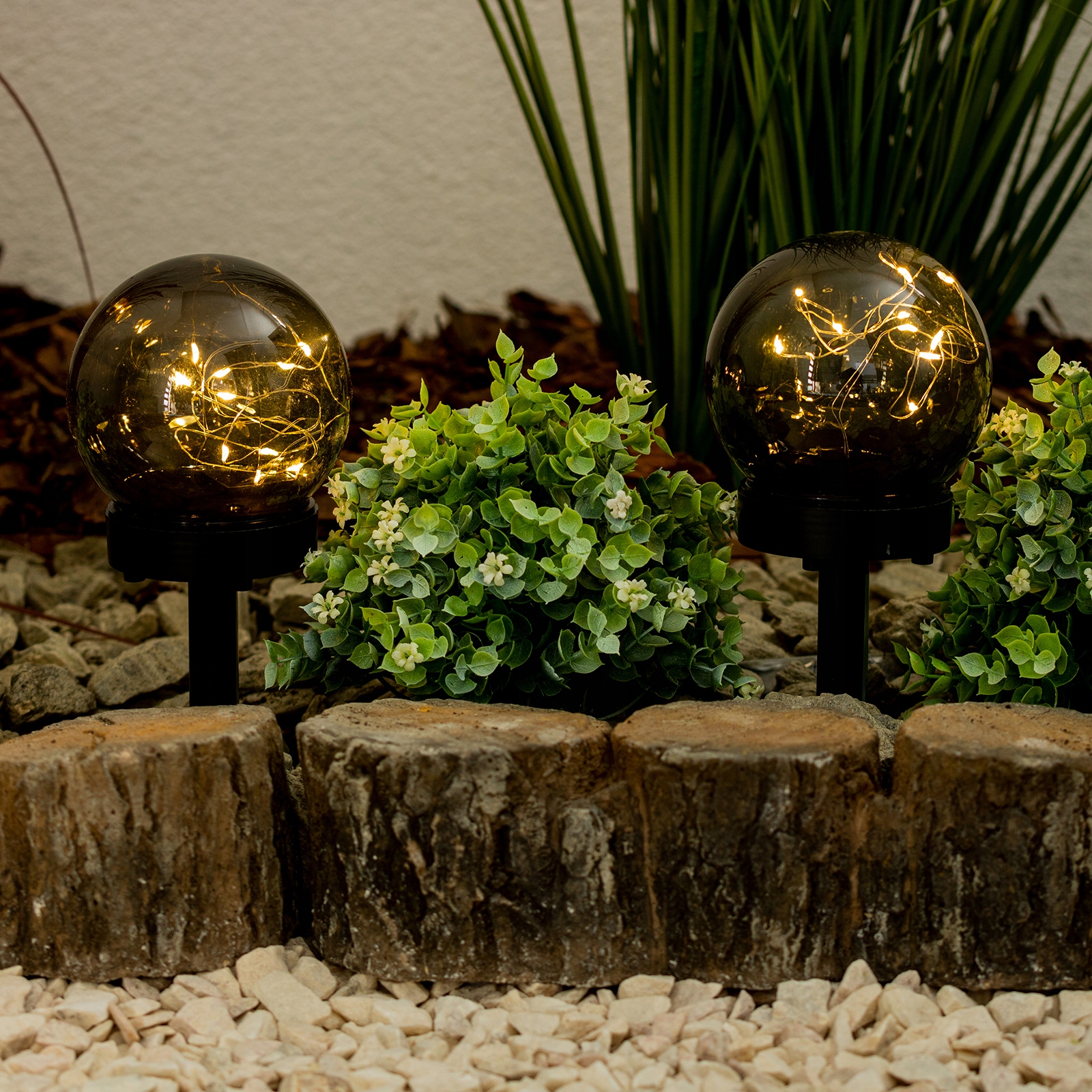 5x LAMPA OGRODOWA LED SOLARNA KULA Wbijana KULKA DYMIONA Ozdobna SZPIKULEC Marka NNLED