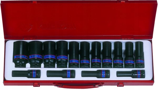 ZESTAW NASADEK UDAROWYCH 1/2 15cz. DŁUGIE 6-kąt. 1