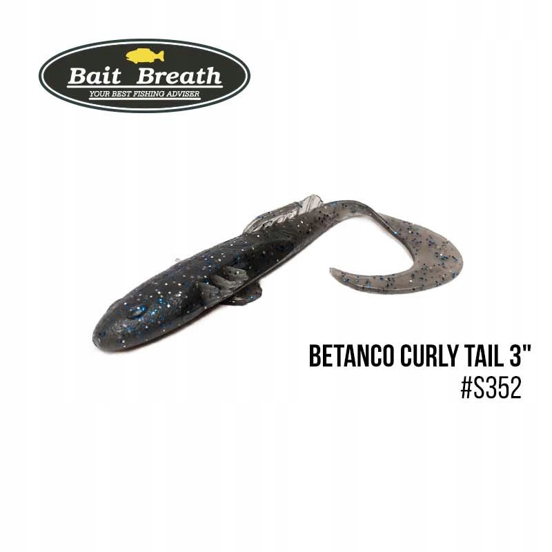 Przynęta miękka Bait Breath BeTanCo Curly Tail 3" S352 Kh Smoke Blue (6szt)