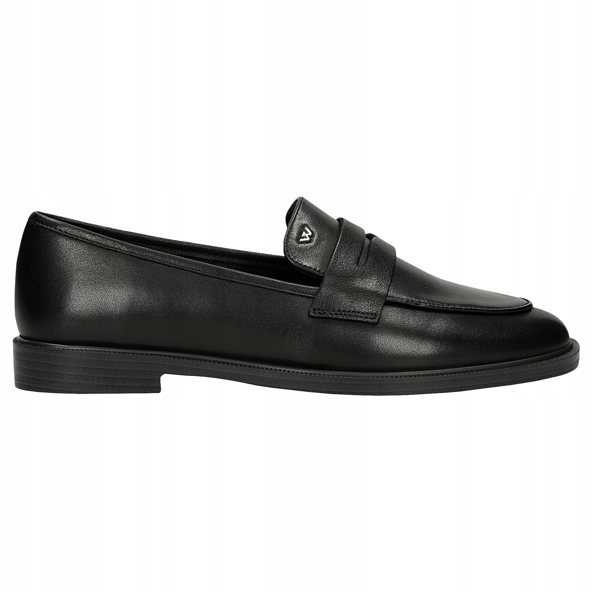 Černé dámské kožené mokasíny Penny Loafers vel.