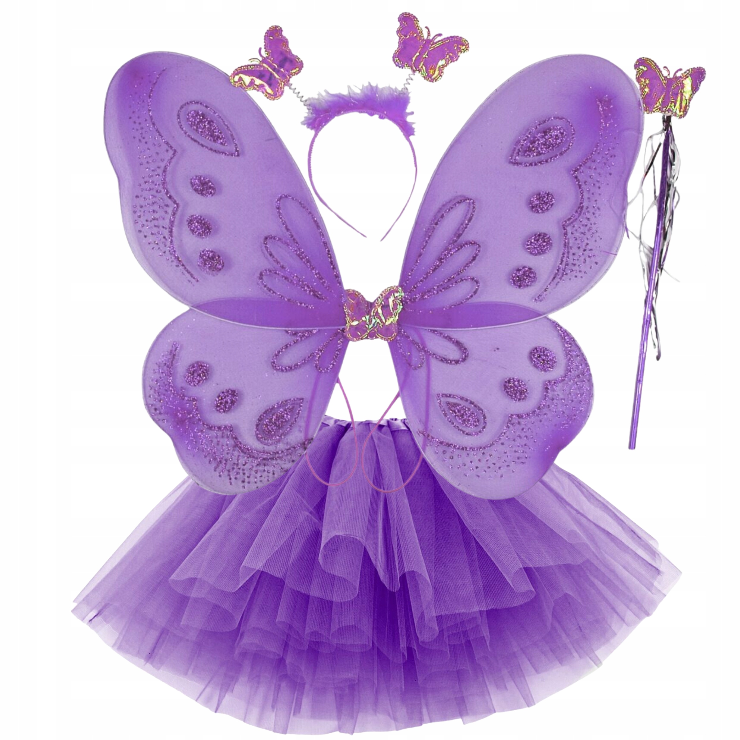 * STRÓJ MOTYLKA MOTYLEK MOTYL WRÓŻKA spódniczka 30cm 3-9 lat
