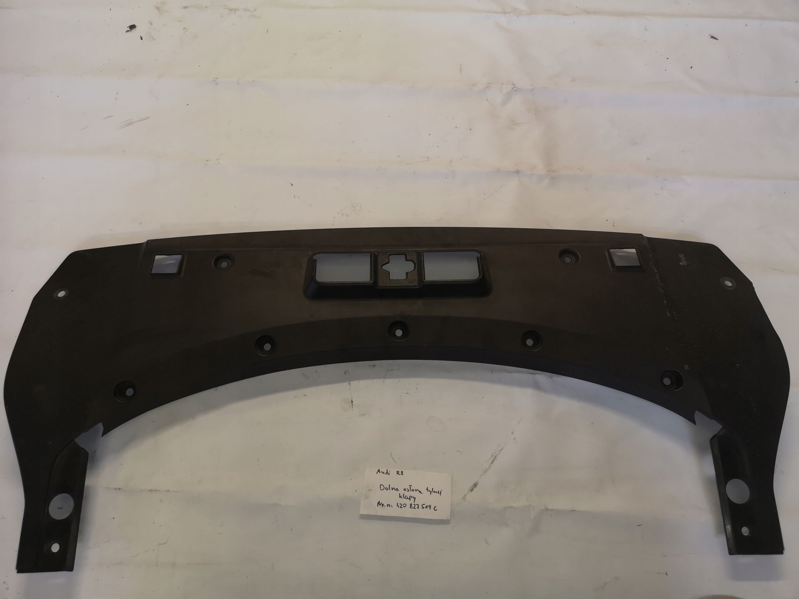 Dolna osłona tylnej klampy maskownica Audi R8 Numer katalogowy części 420827519