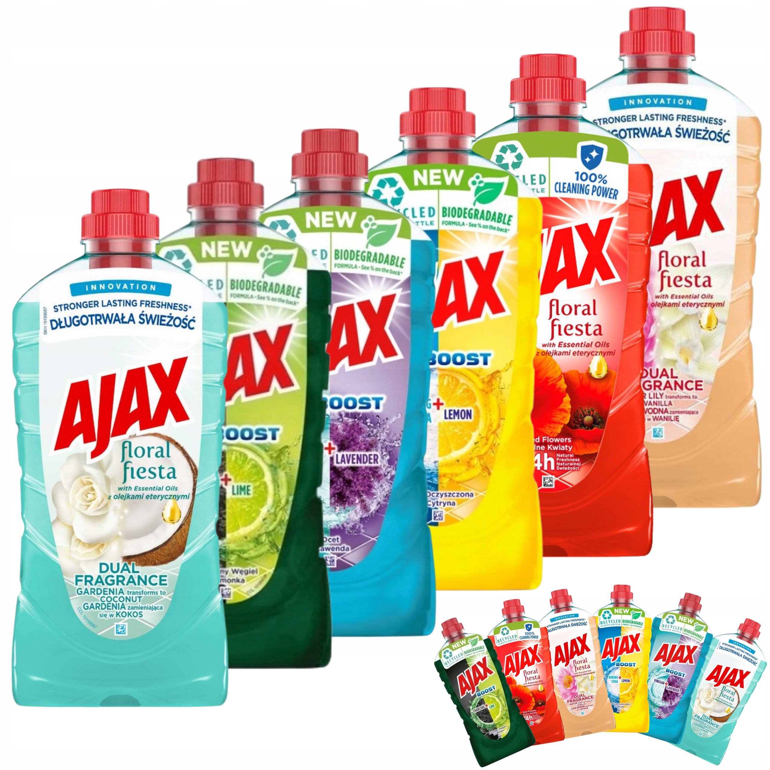 

Ajax Uniwersalny Płyn Do Mycia Podłóg Zestaw 6X1L